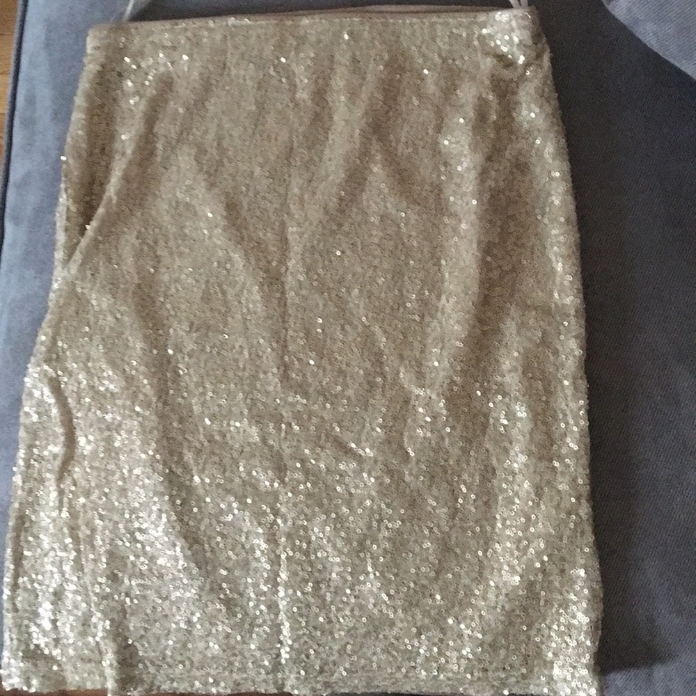 Gold Pencil Skirt